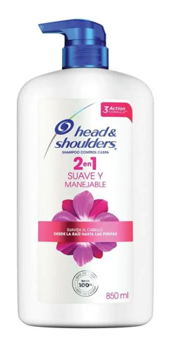 Shampoo Head Control Caspa 2 En 1 Suave Y Manejable 850 Ml