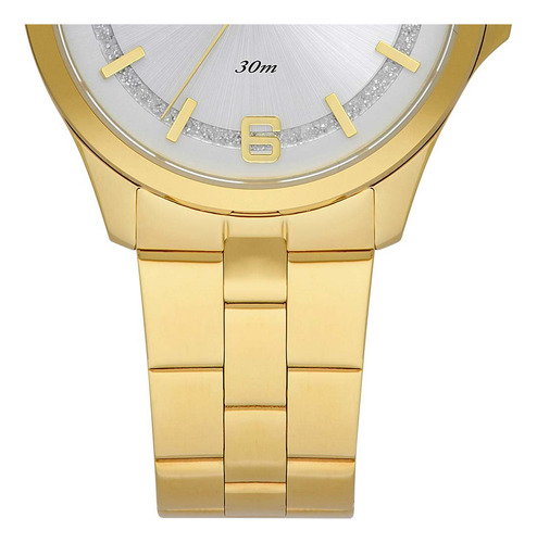 Relógio De Pulso Orient Eternal Com Correia De Aço Inoxidável Cor Dourado - Fundo Branco
