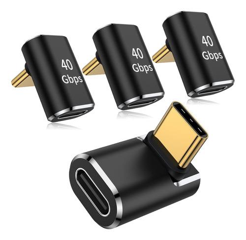 Adaptador Usb C De 90 Grados (paquete De 4), Auvipal De 40 G