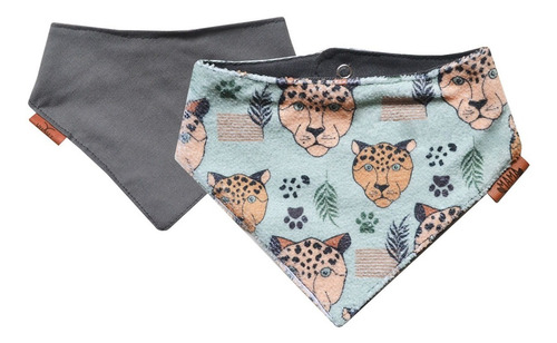 Babero Bandana Reversible Ilustrado A Mano