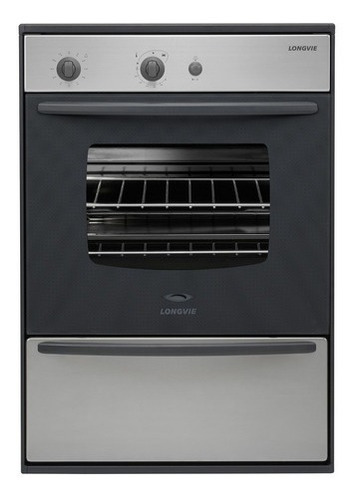Imagen 1 de 2 de Horno A Gas Longvie H14600xf Con Cajón Parrilla De Empotrar