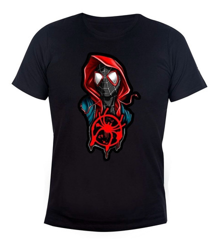 Remera Hombre Algodón Hombre Araña Spiderman Miles Morales