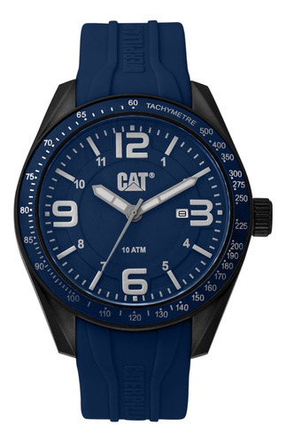 Reloj Caterpillar Hombre Oceanía Sumergible Calendario Color De La Malla Azul-negro-azul/blanco