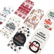 Comprar 30 Tags \u002F Tarjetas Navideñas Para Regalo Personalizadas