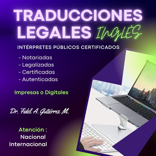 Imagen 1 de 10 de Traducciones Legales Oficial Certificadas Intérprete Inglés