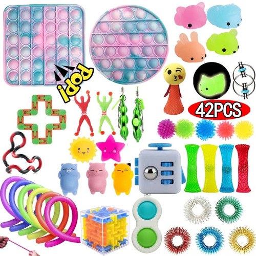 Imagen 2 de 10 de 48 Top Fidget Toy Pack Anti Estrés Set | Fidget Toys