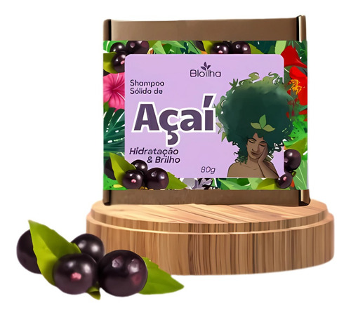 Shampoo Sólido De Açaí Bioilha 2und