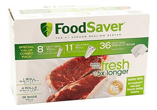 Paquete Combinado De Valor Especial Foodsaver Rollos De 8 Y