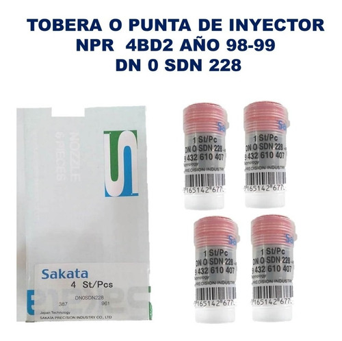 Tobera O Punta De Inyector Npr 4bd2 Año 98-99 Dn 0 Sdn 228