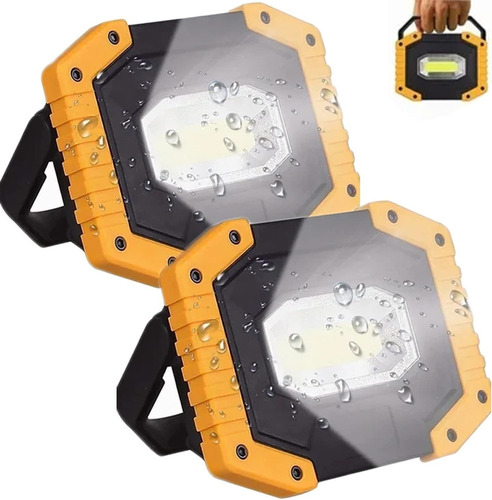 2 Piezas Led Cob Linterna Luz De Trabajo, 30w 2000lm Lámpara