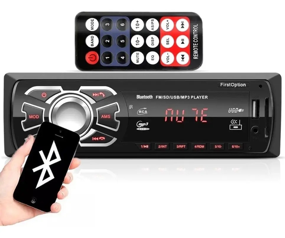 Radio Mp3 Player Bluetooth Usb Sd First Option Automotivo