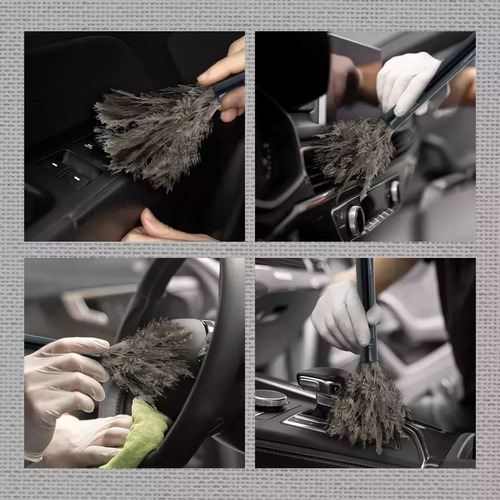 Jia Plumero Retráctil Con Plumas De Avestruz, 2 Uds.