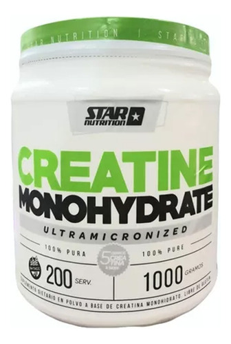 Creatina Star Nutrition 1kg. 200 Serv.