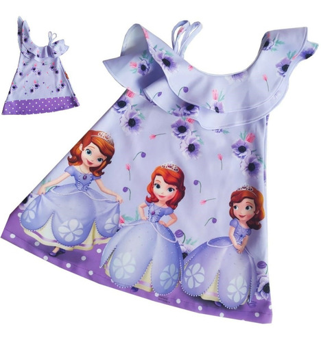 Imagen 1 de 7 de Vestido Con Bolero Princesa Sofia - Ig