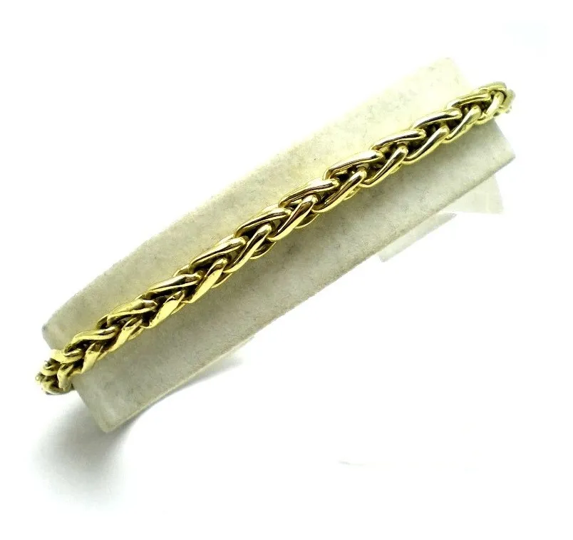 Pulsera De Oro 18 Kt Espiga 10grs