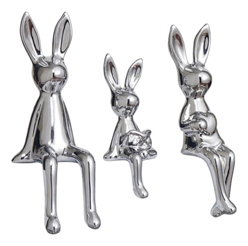 Figura Familiar De Conejitos De 3 Piezas, Colección De