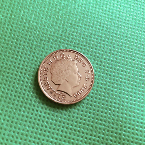 Antigua Moneda Elizabeth Ii One Penny