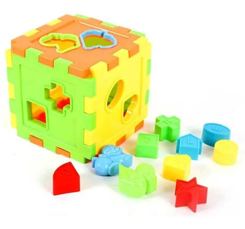 Cubo Didáctico Encastre Figuras Montesori Pvc 