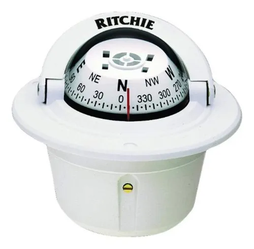 Brújula serie Explorer en color blanco para montaje en superficie cuenta con iluminación nocturna color verde. S-53W - Código: S-53W | Compra en Guadalajara