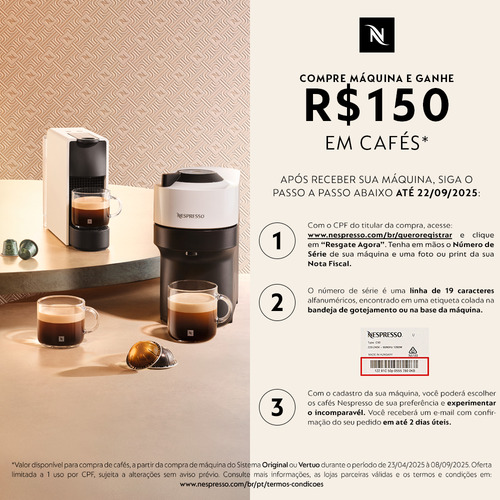 Cafeteira Nespresso Vertuo Pop Preto Clássico Preto