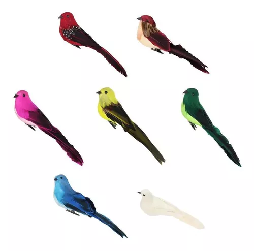 12 Piezas Pájaros Artificiales, Pajaros Decorativos Con Plumas, Adornos De  Pájaros Multicolor Pájaros Artificiales, Pajaros Decorativos, Se Utiliza