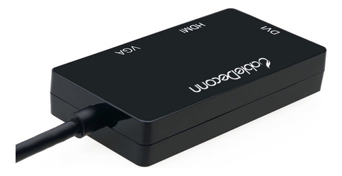 Adaptador Displayport A Hdmi Vga Dvi Cabledeconn Hub 3 En 1