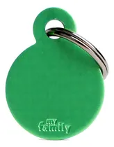 Comprar Chapas Identificatoria Para Mascotas My Family Small Round Verde Grabado Instantáneo