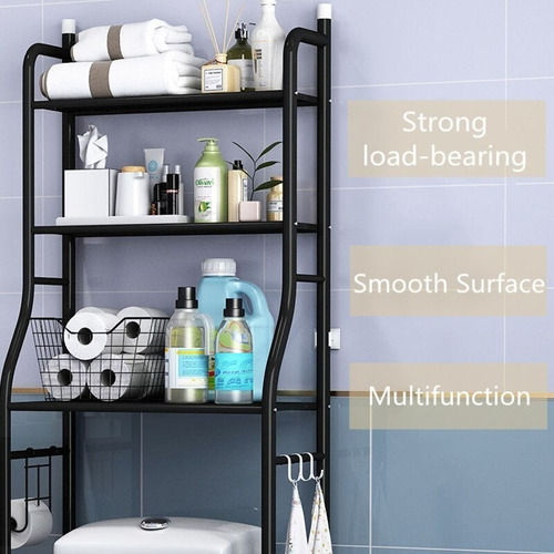 Imagen 4 de 7 de Estante Organizador De Baño 3 Niveles Mueble Toilet Rack