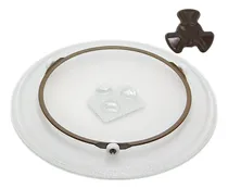 Comprar Plato Microondas 24,5 Cm Para Encastre Trebol + Aro + Trebol