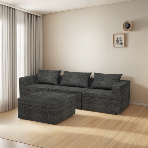 Sala California Elite Modular 4 Piezas Sin Patas Ottoman