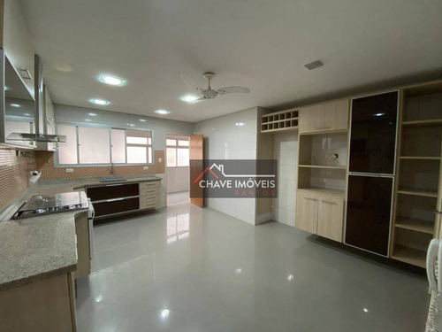 Imagem 27 de 30 de Apartamento Com 3 Dormitórios, 2 Suítes, 2 Vagas, À Venda, 175 M² Por R$ 718.000 - Ponta Da Praia - Santos/sp - Ap2960