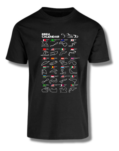 Playera Calendario F1 2024 Negra 