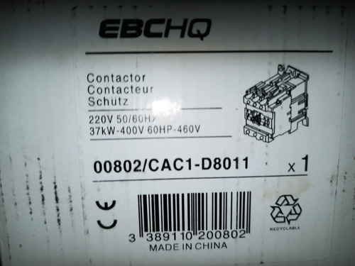 Contactor Ebchq 125amp