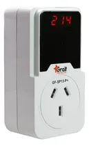Comprar Protector De Tensión Enchufable Con Voltímetro Gralf Sp13-p+ Color Blanco