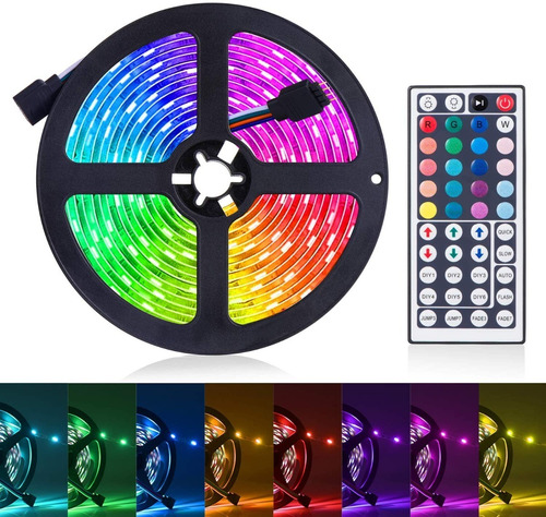 Tira De Luces Led Rgb Con Control Remoto 16.4 Ft