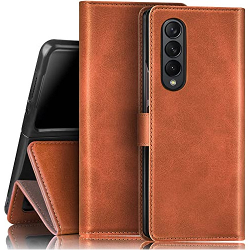 Funda Billetera Simil Cuero Samsung Z Fold 4 - Marron Claro