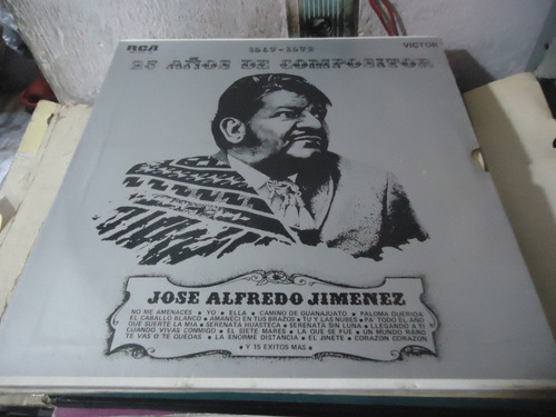 Jose Alfredo Jimenez 25 Años De Compositor Lp