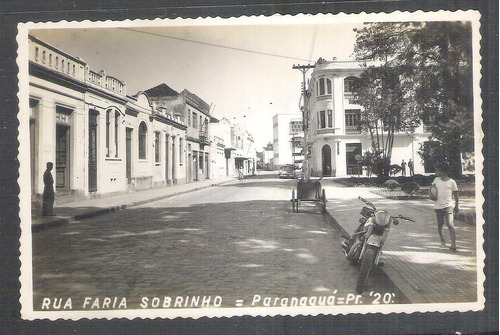 Postal Foto Brasil 20 Paranaguá Rua Farinha Sobrinho Anos 50