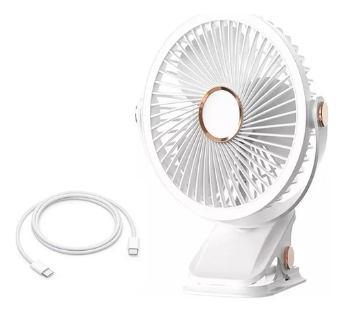 Mini Ventilador De Clip Portátil Recargable Ajustable 360°