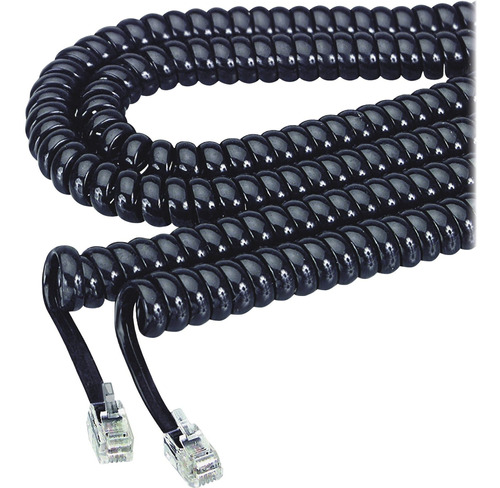 Cable Espiralado Rj9 4p4c 4.5 Metros Negro