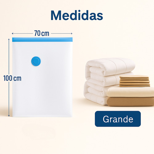 X5 Bolsas Vacio Compresion Bolsa Guardar Ropa 70x100 + Bomba