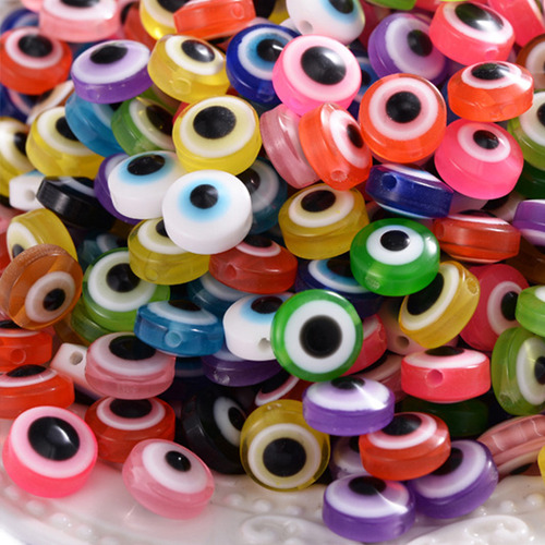 400 Piezas Resina Ojo De Pez Redondo Plano Ojo De Diablo