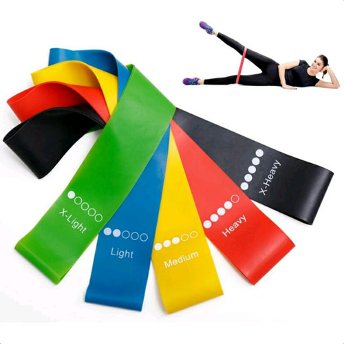 Kit 5 Faixa Elástica Super Mini Band Para Treino Exercícios