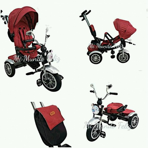 Triciclo Choper Multietapa Para Niños Con Llantas De Caucho