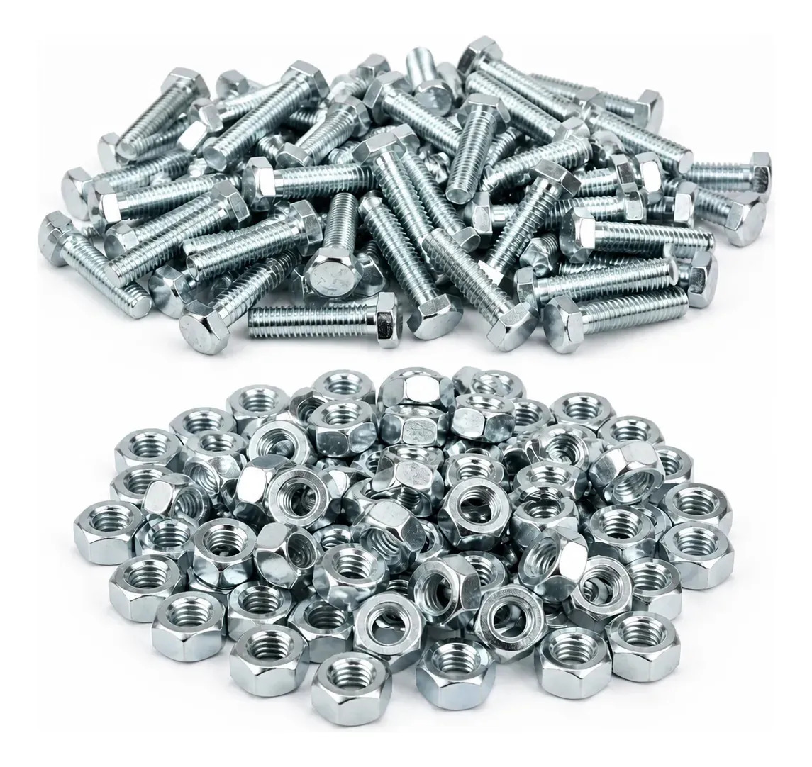 Kit de Parafusos Sextavados Eleva 5/16" x 7/8" para Porta Paletes, com Porcas