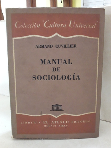 Sociología. Manual De Sociología. Armand Cuvillier