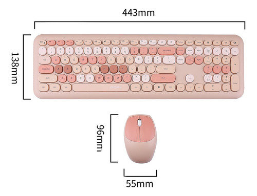 Juego De Teclado Y Ratón Mofii 606 En Té Con Leche