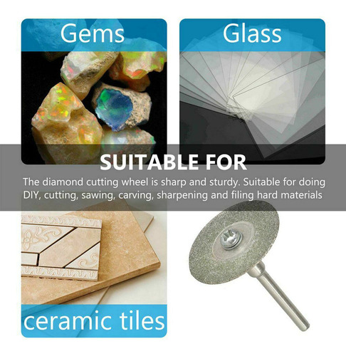 20 Discos De Corte De Diamante, 20 Mm, Para Dremel
