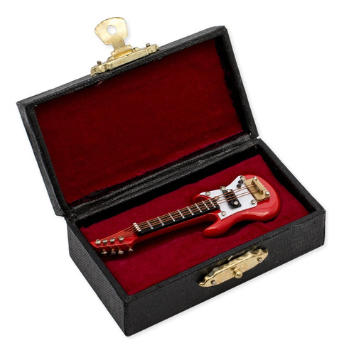 Réplica Miniatura De Guitarra Eléctrica Roja De 3 Pul...