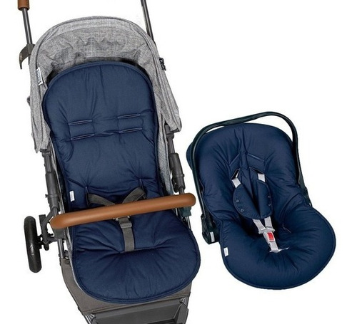 Capa Protetora Bebê Conforto E Capa Carrinho Azul Marinho